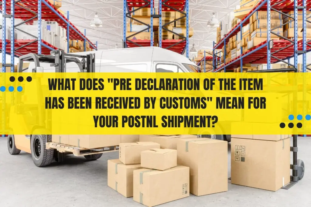 What Does "Pre Declaration of the Item has Been Received by Customs" Mean for Your PostNL Shipment